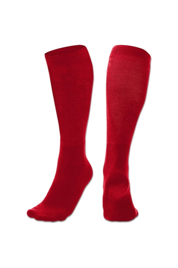 Multi-Sport Athletic Socks, 1 Pair, Small, Scarlet