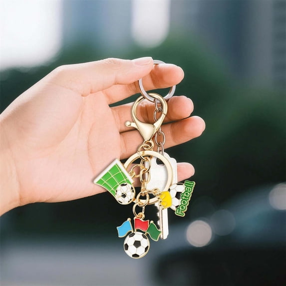 Multi-Sport KeyChain,Football Soccer Ball Key Chains for Men, Women, Boys & Girls C