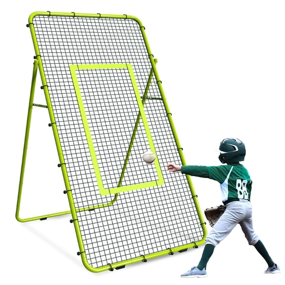 Multi-Sport Rebounder Net, Adjustable Soccer Baseball Volleyball Training Net, Bounce Back Net for Kids & Adults