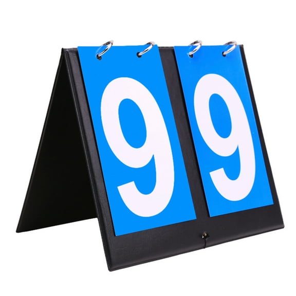 Multi Sports Scoreboard Flip Number Board 2 Digits Professional Tabletop Score Flipper Substitution Board for Basketball Tennis Badminton Sports