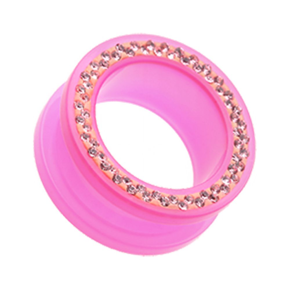 MultiSprinkle Dot Neon Acrylic Flesh Tunnel Ear Gauge Plug