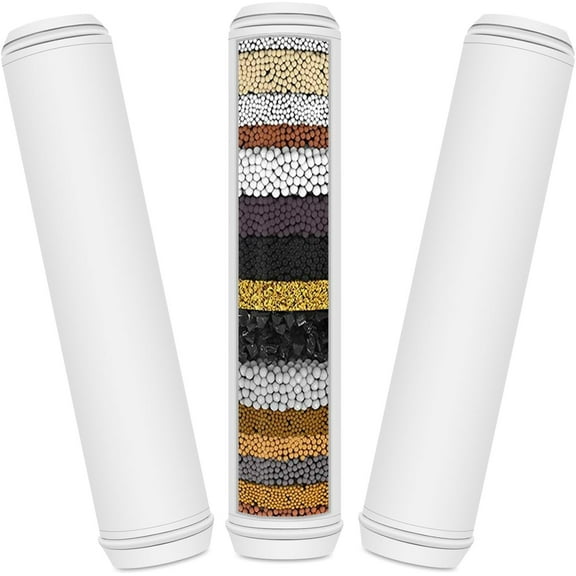 Multi-Stage Shower Filter Replacement Compatible with PWERAN Shower Filter for Fitespot shower filter For Handheld Shower Head, 3 Pack