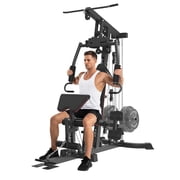 Multi-Station Home Gym System with Weight Stack, Full Body Strength Training Machine for Home Gym, Workout Equipment with Lat Pull Down, Chest Press, Leg Developer