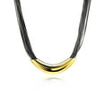 thumbnail image 1 of ELYA Jewelry Women's Elongated Tube Multi-Strand Leatherette Necklace (16mm) - 16", 1 of 4