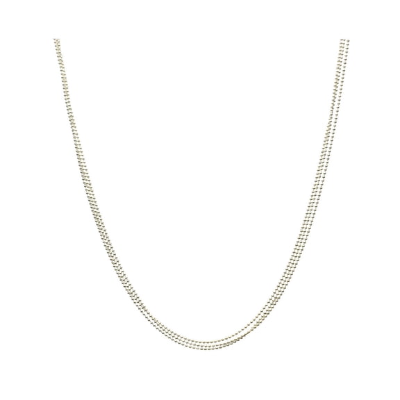 Multi-Strand Sterling Silver 1mm Bead Ball Chain Necklace Extender Italy 20"+2"