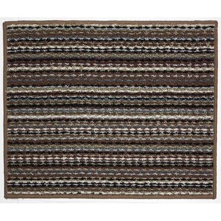 Fashion Contemporary Washable Area Throw Rug, 20x30", Multi Stripe