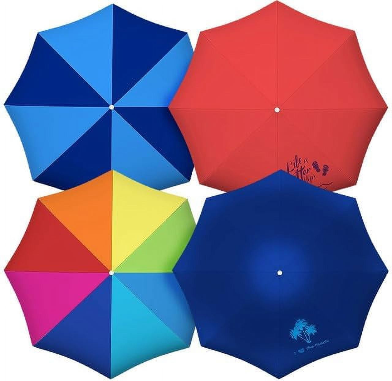 Multi Stripes With MultiColor Beach Umbrellas