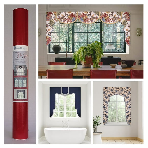 Traceable Designer Multi-Style Lambrequin Valance Rod Pocket Kit
