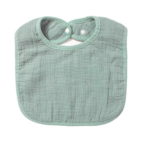 Multi-Style Muslin Cotton Drool Bibs, Soft Absorbent Gauze Protector for Little Explorers, 360 Rotation and Bandana Design Mint Green F