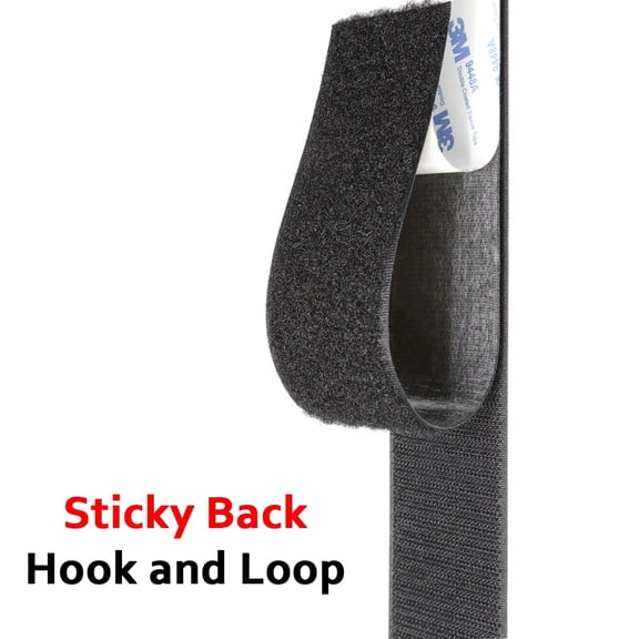 Multi-Surface Black Sticky Back Fastener - 1M Length Strong Hold for Seasonal & Craft Projects