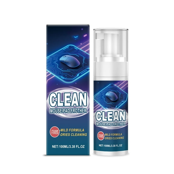 Multi Surface Cleaner And Deodorizer Foam For Mouse Pad Keyboard Phone Case And Desk Quick Drying No Rinse Stain And Odor Remover 100Ml 1Pc