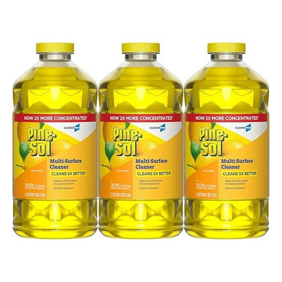 Multi-Surface Cleaner, CloroxPro, 2x Concentrated Formula, All-Purpose Cleaner, Lemon , 80 Fl Oz, Pack of 3