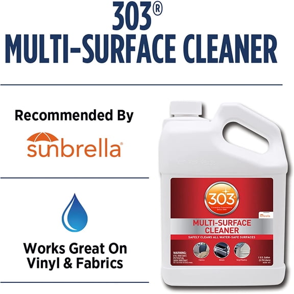 Multi-Surface Cleaner - Safely Cleans All Water Safe Surfaces Including Fabric Vinyl Rinses   Manufacturer Recommended 1 Gallon