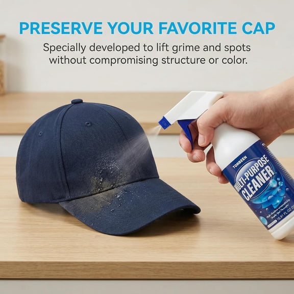 Multi-Surface Cleaner Spray for Baseball Caps, Hat Cleaner for Spot Cleaning Stains & Grime on Snapbacks, Visors, Dad Hats, Daily Surface Dirt, Dust & Light Oil Remover, Gentle on Most Fabrics, 500ml