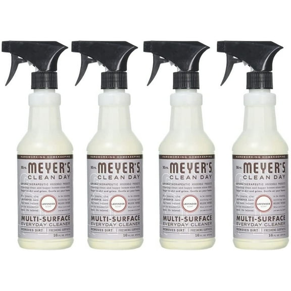 Multi-Surface Cleaner Spray, Cleaning Solution for Countertops, Floors, Walls and More, Lavender Scented, Plant-Powered Ingredients, 16 Fl OZ Per Spray Bottle, 4 Bottles