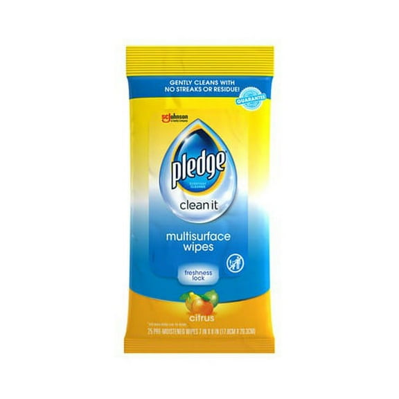 Multi-Surface Cleaner Wet Wipes Cloth, Fresh Citrus, 7 x 10, 25/Pack, 12/Carton