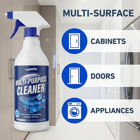Multi-Surface Cleaner for Wood Furniture, Removes Stains & Yellowing on White Cabinets, Doors, Tables, Skin-touch & Painted Surfaces, Effective on Grease, Fingerprints, Water Spots, 500ml