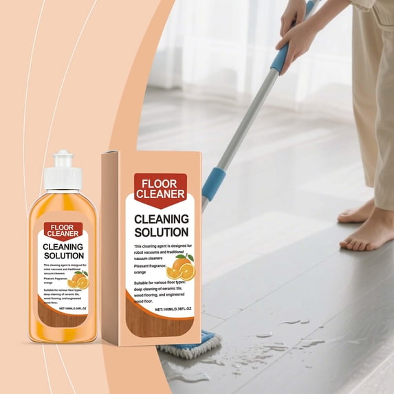 Multi Surface Floor Cleaner, 100ml Concentrated Cleaning Solution for Mopping Tile Wood Laminate Floors Fresh Scent Shine Care for Home Cleaning