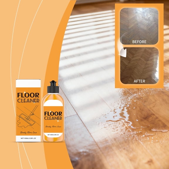 Multi Surface Floor Cleaner Concentrate 100ml, Rapid Streak Free Drying Polishing Care Liquid, Deep Grime Dissolving PH Balanced Formula, For Hardwood Tile Laminate Indoor Household Daily Maintenance