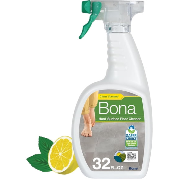 Multi-Surface Floor Cleaner Spray - 32 fl oz - Lemon Mint Scent - Refillable - Residue-Free Floor Cleaning Solution for Stone, Tile, Laminate, and Vinyl Floors