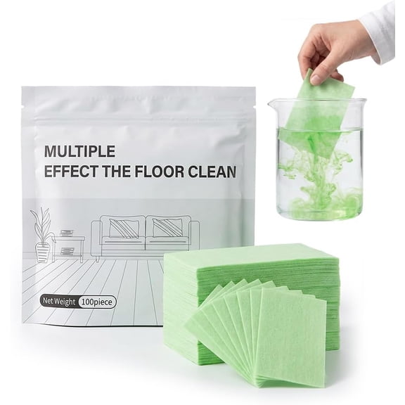Multi-Surface Floor Cleaner Tablet, 2026 New Multi-Effect Floor Cleaning Sheets, Dissolvable Pre-Measured Deep Cleaning Cleaning Solution, for Tile & Vinyl Floors