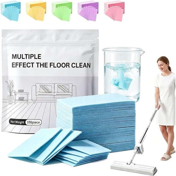 Multi-Surface Floor Cleaner Tablet,Upgraded Floor Cleaning Solution Tablets,Multiple Effect the floors Clean for Hardwood Laminate,Tile Walls Bathrooms & Kitchen Offices