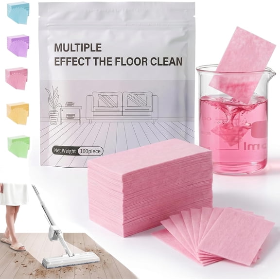Multi Surface Floor Cleaner Tablets 100 Count, Concentrated Mop Solution for Hardwood Tile Laminate and Vinyl Floors, Deep Cleaning Deodorizing Stain