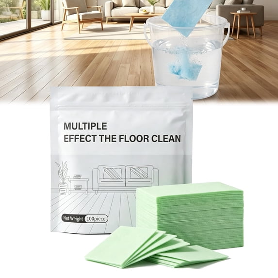 Multi Surface Floor Cleaner Tablets 100 Count, Fast Dissolving Mop Solution for Hardwood Tile Laminate Vinyl Floors, Deep Cleaning Odor Eliminator