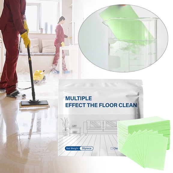 Multi Surface Floor Cleaner Tablets 30 Count, Fast Dissolving Mop Solution for Hardwood Tile Laminate Vinyl Floors, Deep Cleaning Odor Eliminator
