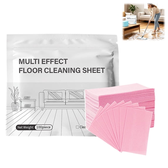 Multi-Surface Floor Cleaning Tablets – 100 Count Concentrated Cleaner for Hardwood, Tile, Laminate & More – Effective Stain Removal, Shine Enhancement, Freshens Floors (1PCS, Pink)