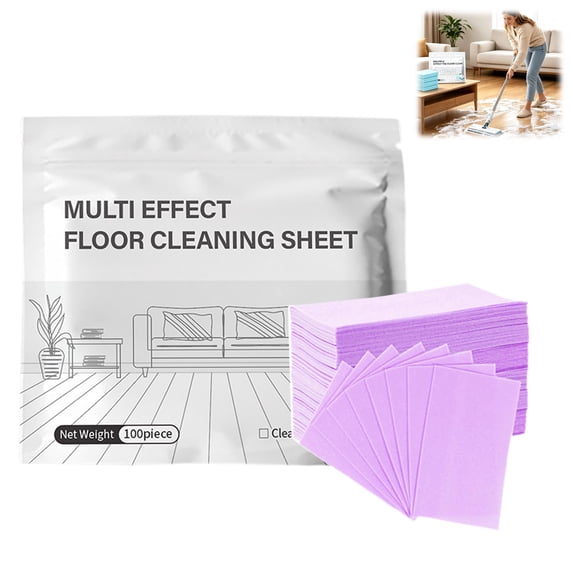 Multi-Surface Floor Cleaning Tablets – 100 Count Concentrated Cleaner for Hardwood, Tile, Laminate & More – Effective Stain Removal, Shine Enhancement, Freshens Floors (1PCS, Purple)