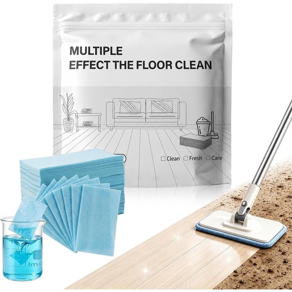 Multi-Surface Floor Cleaning Tablets - 100 Count Water Soluble Floor Cleaner, Multi-Effect Floor Cleaning Sheet for Hardwood, Tile, Laminate, Pre-Measured Dissolvable Mop Tablets with Scent