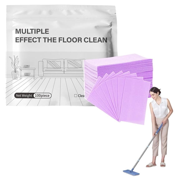 Multi Surface Floor Cleaning Tablets 100PCS Concentrated Dissolving Mop Sheets Tile Stain Remover Wood LVP Flooring Cleaner with Fresh Aroma Scent