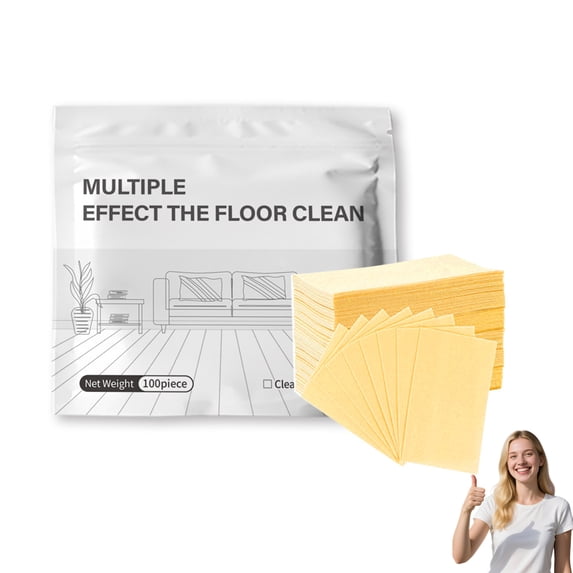 Multi-Surface Floor Cleaning Tablets – Concentrated Floor Cleaner for Hardwood, Tile, Laminate & More, Deep Cleaning with Fresh Scent (Yellow-100, 1PCS)