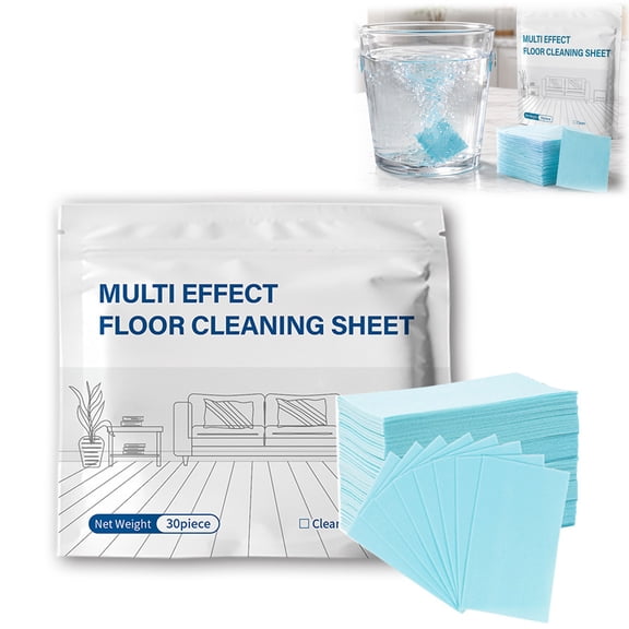 Multi-Surface Floor Cleaning Tablets, Generic Quick Shine Floor Cleaner, Concentrated Effective Multi-Purpose Tablets for Hardwood Tile Laminate(30,Blue)