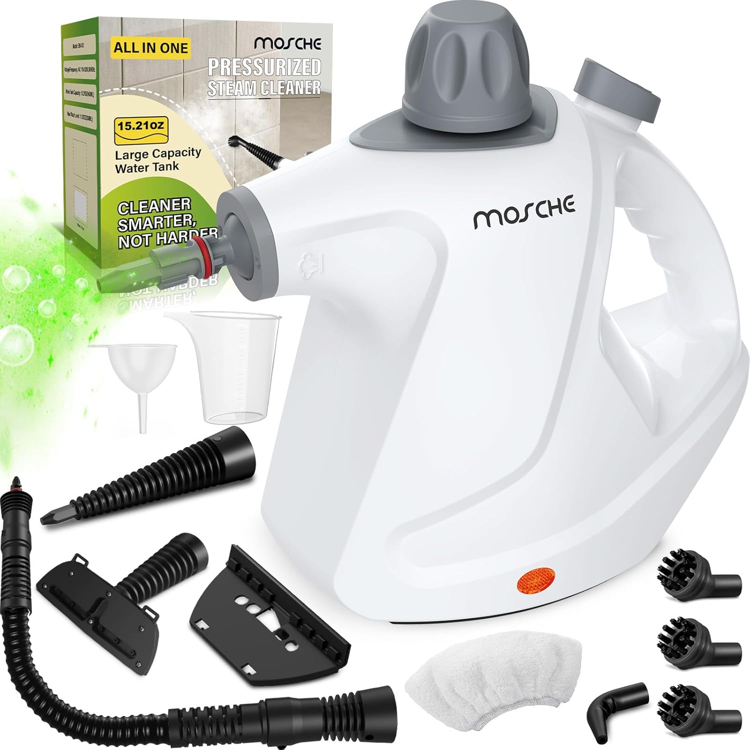 Handheld Steam Cleaner With 11-Piece Accessories - 15.2OZ Tank, 230°F Steam, Multi-Surface Cleaner For Home