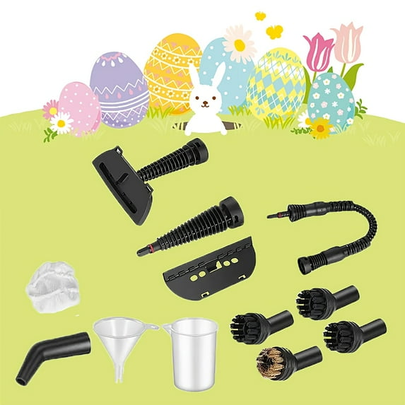 Multi-Surface Handheld Steam Cleaner - 12 Accessories Included, Pressurized Steamer For Car, Bathroom, Shower, Upholstery, Grout, Windows, And Grease Cleaning At Home