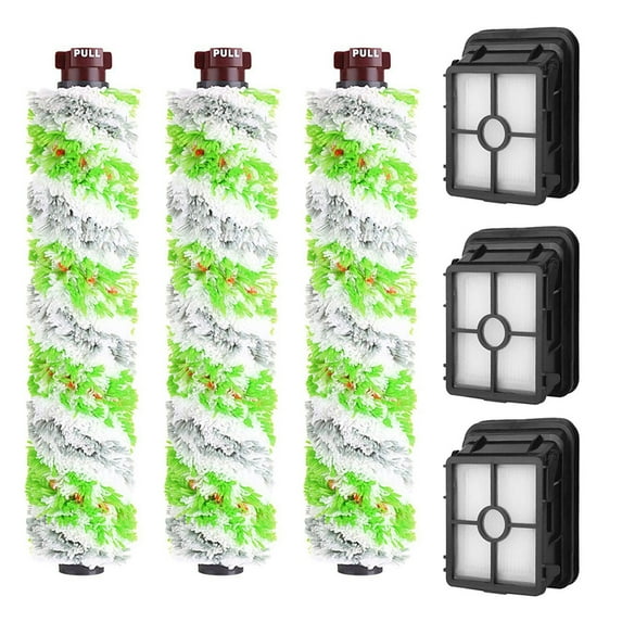 Multi-Surface Pet Brush Roll and 1866 Vacuum Filters Replacement for Bissell CrossWave Pet Pro 2306 1785 Series Vacuum Cleaner