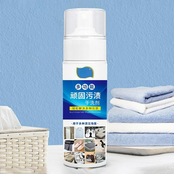 Multi-Surface Portable Cleaner 150ml, Dry Cleaner Spray for Leather, Fabric, Shoes and Upholstery, Removes Stains and Smudges, Waterless and Eco-Friendly