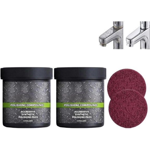 Multi-Surface Restoration Polish With Pad, Scratch Remover For Auto Car Metal Stone, Waterless Wash & Polishing Compound, Protective Surface Repair