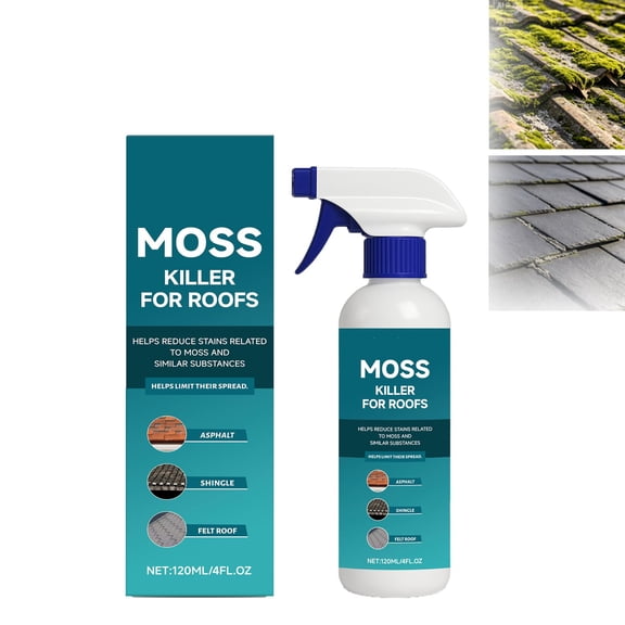 Multi-Surface Roof Moss & Algae Cleanermulti Surface Roof Spray, 2027 New Moss Algae Remover Cleaner– Spray, Rinse, and Watch It Shine! Tough, Gentle on Plants