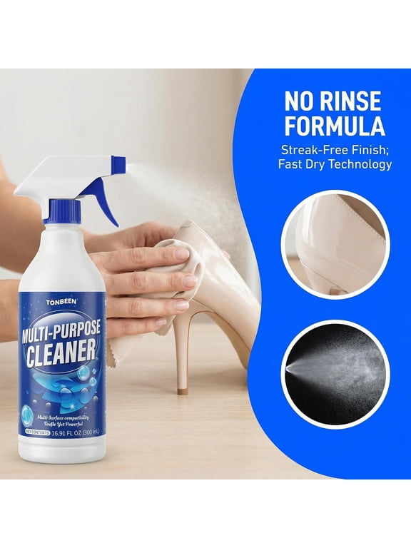 Multi-Surface Shoe Cleaner Spray for High Heels & Dress Shoes, Effective Inside Cleaning for Sweat Stains & Odors, Ideal for Daily Shoe Care & Maintenance, 500ml
