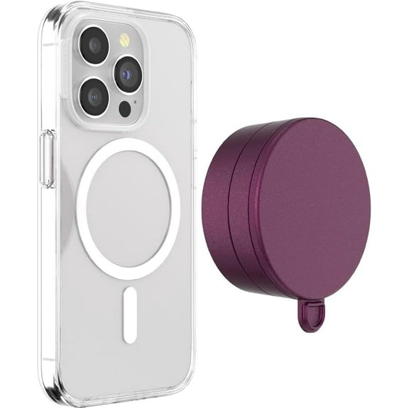 Multi-Surface Suction Phone Mount Phone Grip, Detachable Surface Mount MagSafe - Red Wine