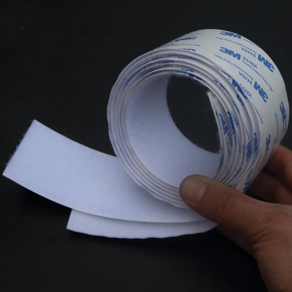 Multi-Surface White Sticky Back Fastener - 1M Length Heavy Duty for Wall Decor & Crafts