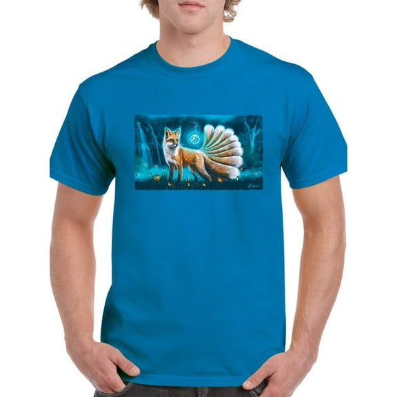 Multi Tailed Fox T-Shirt Men -Anthony Chirstou Designs, Male Medium