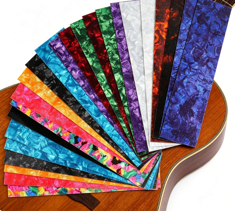 Multi Thickness Pearloid Blank Strips, DIY Custom Guitar Pick Making Sheets for Handmade Guitar Pick Punch Tool - 0.50mm Light