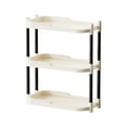 thumbnail image 1 of Multi-Tier Desktop Organizer Rack - 13.98x11.81in Plastic Storage Shelf for Office/Home/Bedroom, Large Capacity Multifunctional Shelf (Red/Green/White)​, 1 of 6