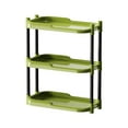 thumbnail image 1 of Multi-Tier Desktop Organizer Rack - 13.98x11.81in Plastic Storage Shelf for Office/Home/Bedroom, Large Capacity Multifunctional Shelf (Red/Green/White)​, 1 of 6
