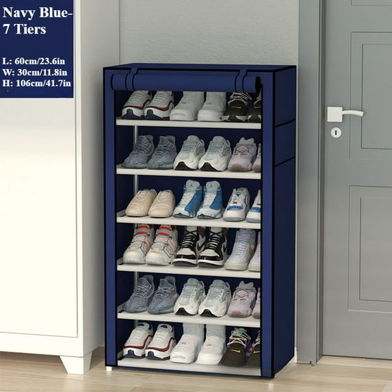 Multi-Tier Shoe Storage Organizer with Dustproof Cover - Closet Cabinet Shelf Shoe Shelf Storage Organizer - For Doorway, Corridor, Balcony, Living Room