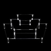 Multi Tiers Acrylic Display Risers for Perfumes Organiser Cupcakes Stand Clear Shelf for Figures and Party Decoration